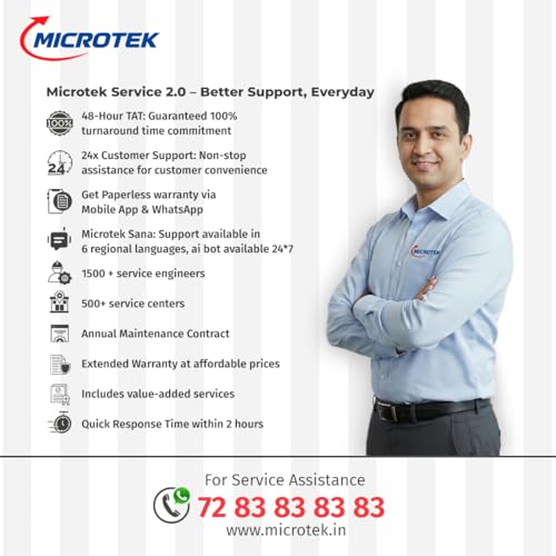 Image of Microtek Inverter with Lithium Battery Combo for Home, Office & Shops | Heavy Duty vTURBO NEW 2350 24V Pure Sine Wave 2000VA + 25.6V 100Ah LithiumBattery | Warranty: 36M Inverter & 60M Battery
