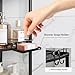 ELYKEN Corner Shower Caddy Standing, 4 Tier Rustproof Metal Shower Organizer with Soap Holder, Floor Shower Corner Shelf Rack Storage Stands with Adjustable Feet & 2 Hooks for Bathroom, Black