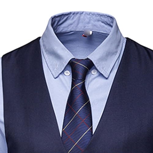 Men Casual Business Dress Vest Slim Fit Formal Wedding Waistcoats Solid Color Herringbone Waistcoat3