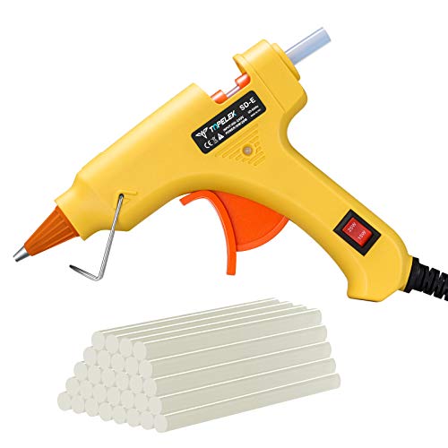 Hot Glue Gun, TopElek Upgraded 15W/25W Dual Temp Mini Glue Gun with 30pcs Glue Sticks, High Temp Melt Glue Gun, Anti-hot Cover for DIY School Craft Projects, Home Quick Repairs, Festival Decoration