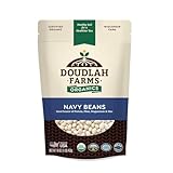 Organic Navy Beans 1 lb - Non-GMO, USDA Organic, Tested Clean Certified, Vegan - Rich in Fiber & Protein for Soups, Burritos, Salads & Chili - Grown In USA, Farmed From Regenerative Soil by Doudlah Farms