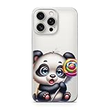 [Diseño perfecto] con el diseño de piruletas de panda. Fabricado en PC y TPU, que no amarillea. Diseño ligero y delgado, se adapta perfectamente a la mano y ofrece un gran agarre.