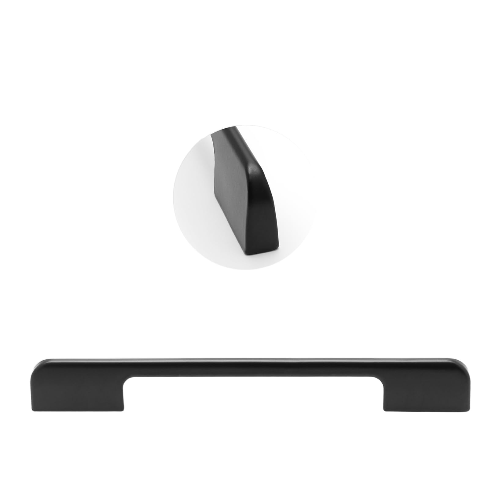 6 Pcs Tirador para Muebles Negros, Baños Tiradores Para Cocina con Tornillos, Tiradores de Puerta de Cajón para Cajones Gabinete Puertas Armarios Centros de Orificio 320 mm