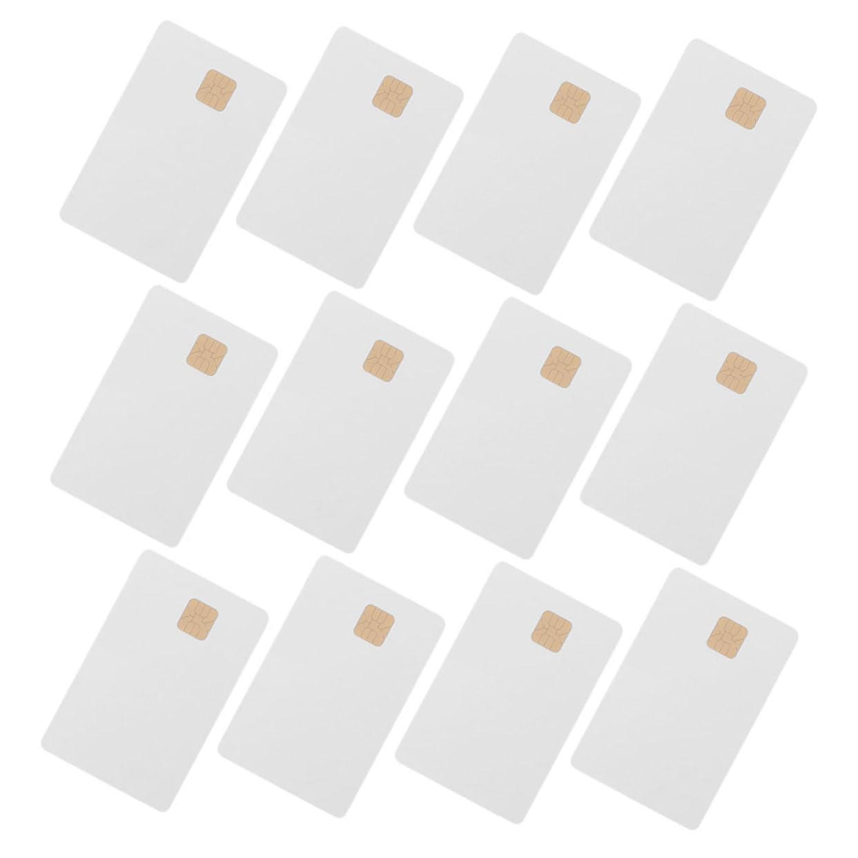 12pcs Smart IC Cards with 2K Memory for Access Control Blank White PVC Cards for Hotel Sturdy and Versatile for Security Applications