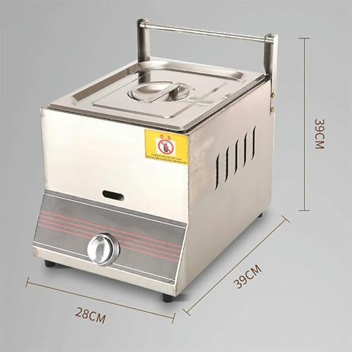 Friteuse à gaz en acier inoxydable haut de gamme avec double panier de comptoir - 7