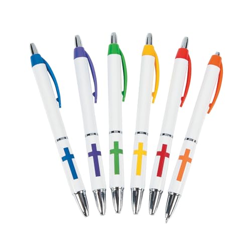 Christian Cross Grip Religious Pens (bulk set of 24) Church gifts, Easter and Sunday School Supplies
