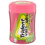 Trident Vibes SOUR PATCH KIDS Watermelon Sugar Free Gum, 40 Piece Bottle