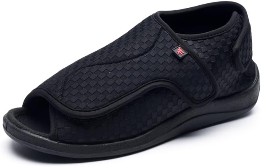 VEACAM Open Toe Diabetic Sandals Summer Wide Width Adjustable Orthopedic Sneakers Lightweight Breathable Elderly Swollen Feet Shoes