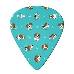 Cartoon Dog Lot de 6 médiators de guitare pour guitare acoustique, guitare électrique, basse, ukulélé – fin, moyen et… - Les Beatles, Paul McCartney, John Lennon, RIngo Starr, George Harrison Cartoon Dog Lot de 6 médiators de guitare pour guitare acoustique, guitare électrique, basse, ukulélé – fin, moyen et… – Image 3