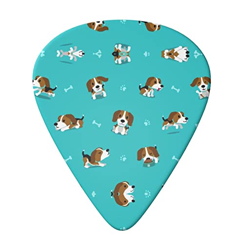 Cartoon Dog Lot de 6 médiators de guitare pour guitare acoustique, guitare électrique, basse, ukulélé – fin, moyen et… - Les Beatles, Paul McCartney, John Lennon, RIngo Starr, George Harrison Cartoon Dog Lot de 6 médiators de guitare pour guitare acoustique, guitare électrique, basse, ukulélé – fin, moyen et… – Image 4