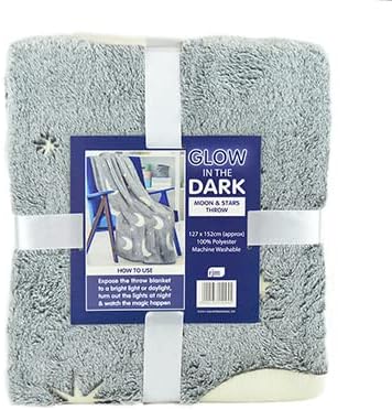 Habigail Fleece Blankets for Kids Ultra Cosy Soft Glow In The Dark Childrens Fluffy Warm Bedroom Accessories Bed Throw Boys Girls Gifts (Unicorn)