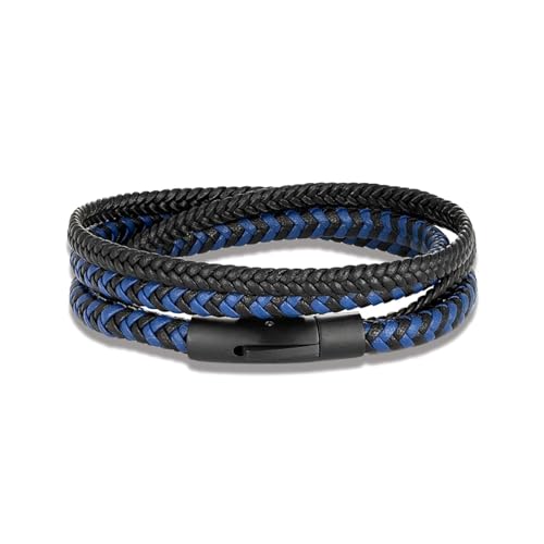Bracelet homme en cuir double couche, le bijou idéal à offrir