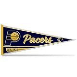 Rico Industries NBA Basketball Indiana Pacers Classic 12" x 30" Felt Wall Décor Pennant - Great for Home/Bed Room/Man Cave Décor