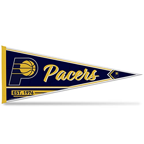 Rico Industries NBA Basketball Indiana Pacers Classic 12" x 30" Felt Wall Décor Pennant - Great for Home/Bed Room/Man Cave Décor