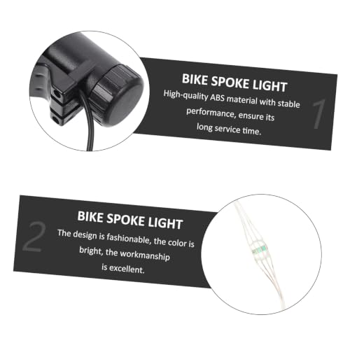 Lámpara LED recargable Veemoon L01 D multicolor RGB de cable ABS para rueda de bicicleta 3