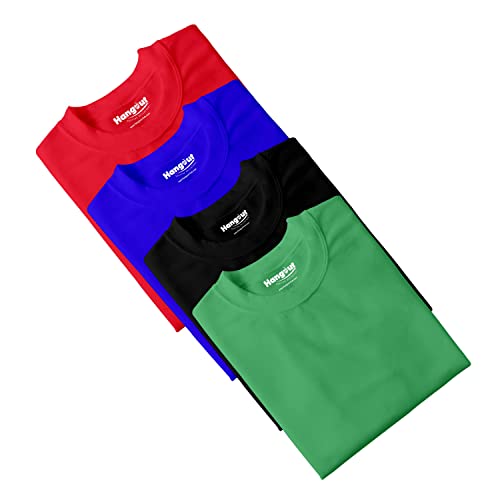 Image of Hangout Hub HH87 Tshirt for Boy's | Regular Fit | Super Combed Cotton Kids T-Shirt | Solid Plain Tees | Round Neck T Shirt | Half Sleeves |Pack of 2 | 3 | 4 | 5 |6