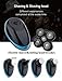 Electric Razor for Men, Smarcent Rechargeable Head Shaver Wet Dry Mens Shaving Grooming Kit 5 in 1 Rotary Shaver with Clippers Beard Nasal Hair Trimmer Facial Cleansing Brushes