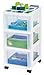IRIS 3-Drawer Rolling Storage Cart with Organizer Top, White