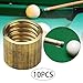 Aosekaa 10 Pieces Billiard Cue Ferrules Billiard Stick Ferrule Snooker Pool Repair Parts Snooker Pool Cue Ferrules for DIY Billiard, 10.7mm