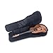 Crossrock Baritone Ukulele Bag with 10mm padded and Padded Strap in Black&Red