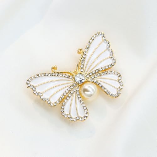 Image of Butterfly Brooch for Women, Insect Butterfly Pins Shawl Pin Clip Flashing Butterfly Jewelry Fashion Brooch Wedding Accessories Sweater Scarf Brooch for Women