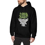 SHASHWAT Men's Morbid Music Angel Band Hoodie with Graphic Designs Funny Soft Fleece Long Sleeve Pullover Hoodie Hooded Sweatshirt for Men Youth black S