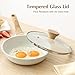 SENSARTE Nonstick Ceramic Frying Pan with Lid 8/9.5/10/11/12.5 Inch Omelet Pan Skillet, Free of Intentionally Added PFAS/PTFE Non-toxic Chef's Pan Induction Compatible Pan, Heat Resistant Handle