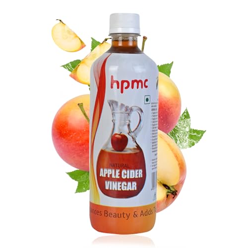 Image of HPMC Natural Apple Cider Vinegar, Organic Himalayan Apples | Mother of Vinegar | Unfiltered & Unpasteurized | For Weight Management, Reduced Bloating, Healthy Skin & Hair (Pack of 2 600 ml)