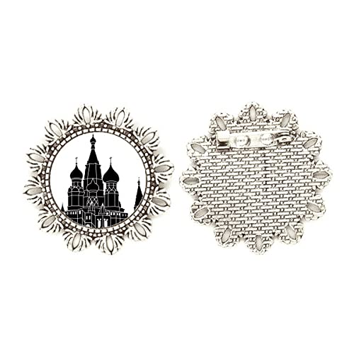Broche de plata de flores de Petersburgo para vestidos de gala y eventos