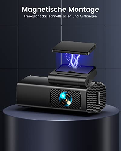 Euki Dashcam Auto Vorne mit Full HD 1080P und WiFi