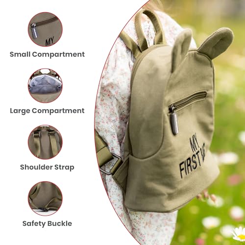 Childhome My First Bag Canvas Khaki zaino per bambini 23 x 7 x 23 cm 1 pz - 4