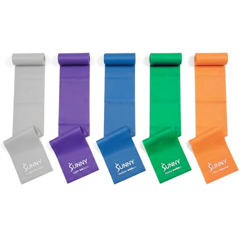 Sunny Health & Fitness 5-Level Resistance Band Set for Strength Training