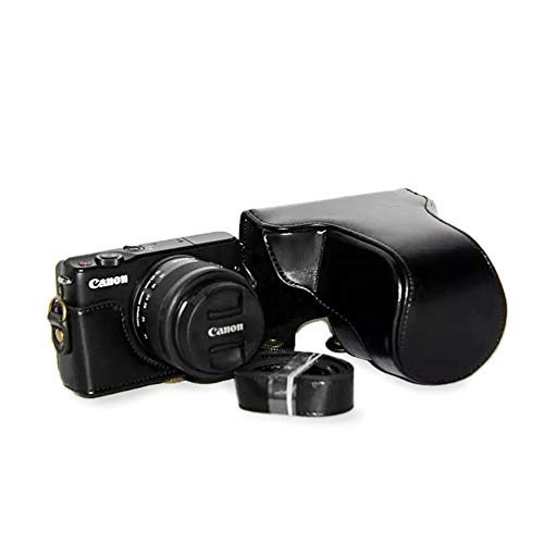 最安値 Kinokoo Canon ミラーレス一眼カメラ Powershot Eos M10専用カメラケース ショルダーストラップ ブラック の価格比較