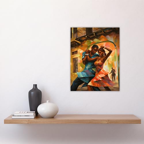 Artery8 Salsa Cuban Street Dance Colourful Dancing Painting Rhythm Body Energy Theatre Arts Artwork Unframed Wall Art Print Poster Home Decor Premium - Image 4