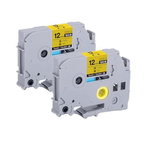 �u���U�[�p �s�[�^�b�` ���~�l�[�g�e�[�v TZe-631 TZe-S631 12mm ���e�[�v ������ ���S�� 2�Z�b�g �݊����x�� �e�[�v�J�[�g���b�W �e�[�v�J�Z�b�g TZe �e�[�v PT-9700PC PT-9800PCN PT-P900W PT-P