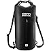 Borse Impermeabile Sacca Dry Bag 5L 10L 15L 20L 30L con Tracolla Regolabile per Spiaggia Sport d'Acqua Trekking Kayak Canoa Pesca Rafting Nuoto Campeggio (Nero, 15L)