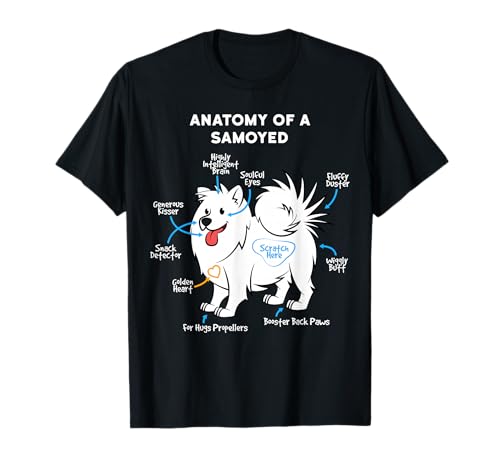 Anatomy of A Samoyed Funny Dog Master Mistress T-Shirt