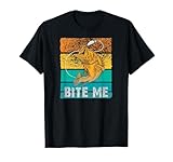 Angeln Angelnrute Angler Barsch BITE ME Angeln T-Shirt