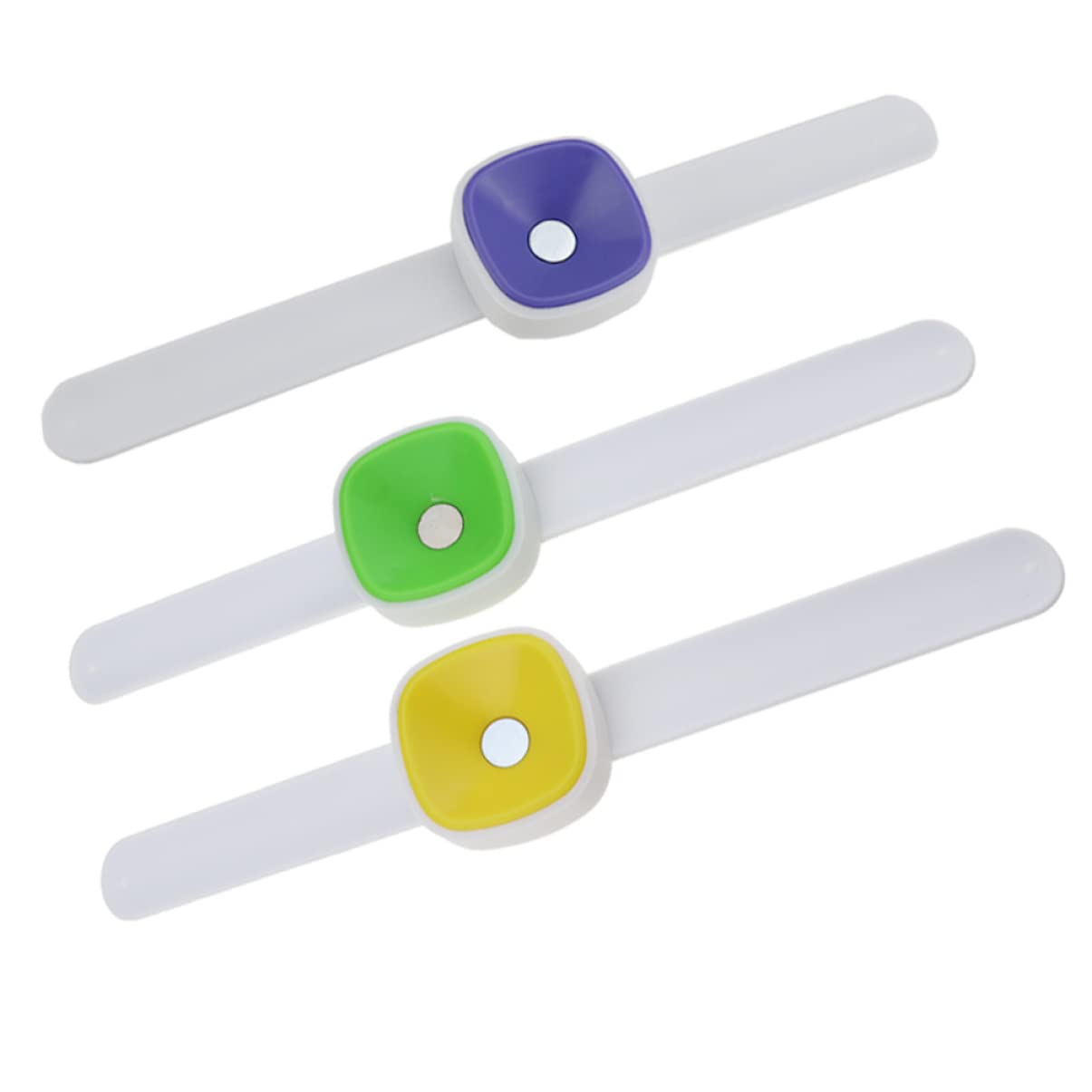 Housoutil 3 Stück Magnetisches Nadelkissen Armband Kreativer Handgelenk Aufbewahrer für Nähnadeln und Stecknadeln für DIY Projekte und Handarbeiten Zufällige Farben