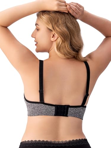 HBselect 3 Pcs Schwangerschafts Still BH Nahtloser Still-BH mit zusätzlichen BH-Verlängerungen Stillen und Schlaf Ohne Bügel für Damen
