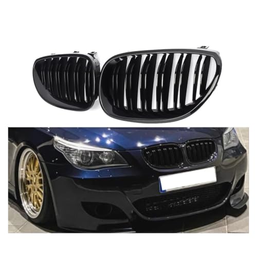 Rejilla de riñón de doble listón para parachoques de BMW E60 y E61 (2003-2010) 7