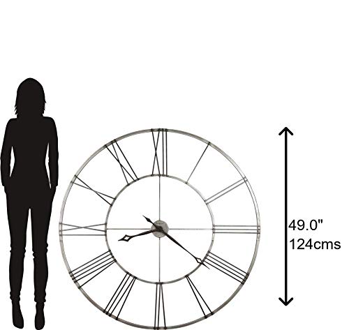 Howard Miller Stockton Wall Clock 625-472 – Oversized Round Wrought-Iron With Quartz Movement #TOP3