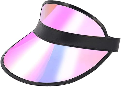 Miniatura 67 de Surkat Viseras solares transparentes de plástico con protección UV, sombrero para la cabeza, sombrero para golf, tenis, playa, ciclismo 1 paquete