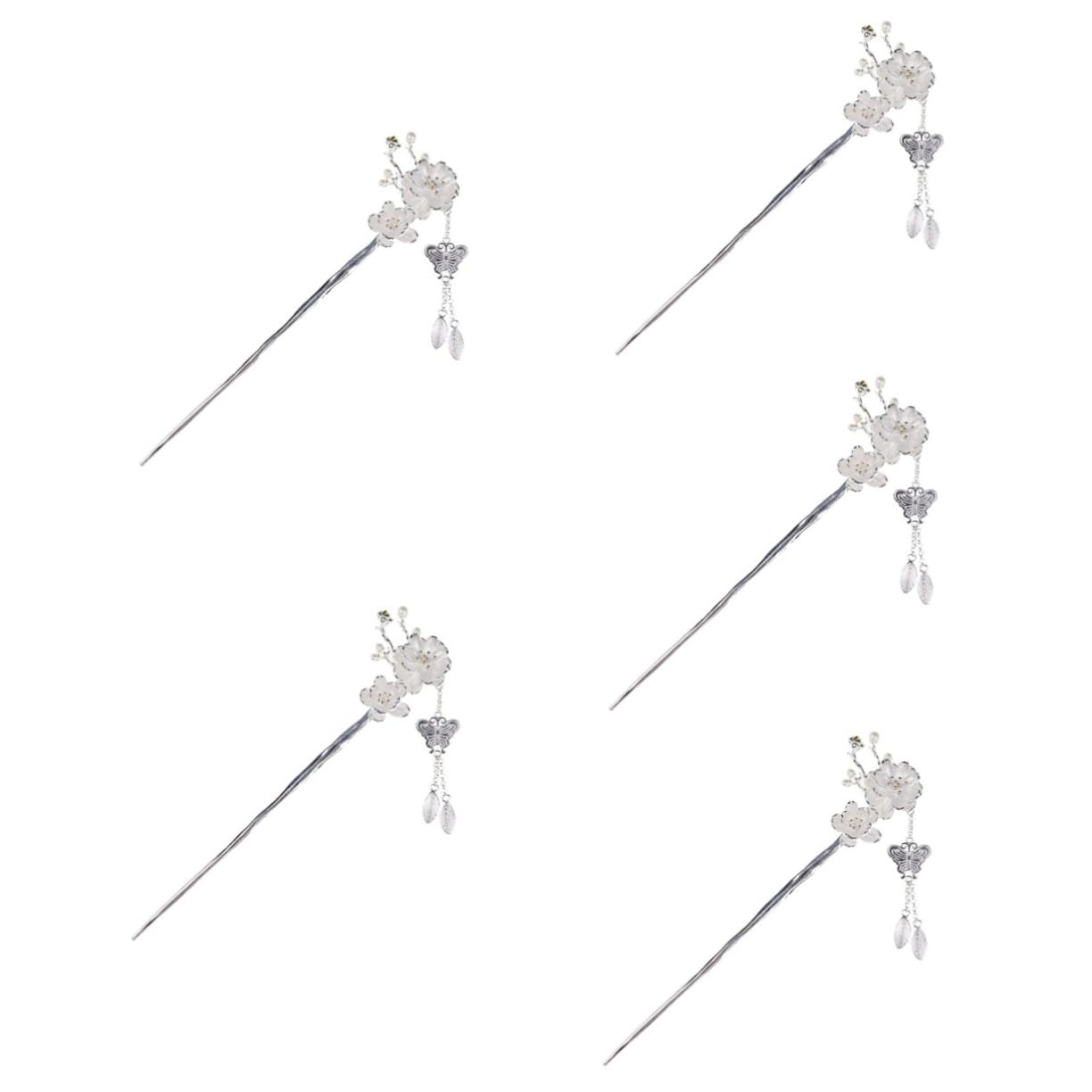 FRCOLOR 5st Haarnadel Haarnadel Haarstäbchen Für Frauen Haarstift Für Frauen Haarschmuck Für Hochzeit Quaste Haar Essstäbchen Formell Haarstock Braut Blumenhaar Klassisch Legierung