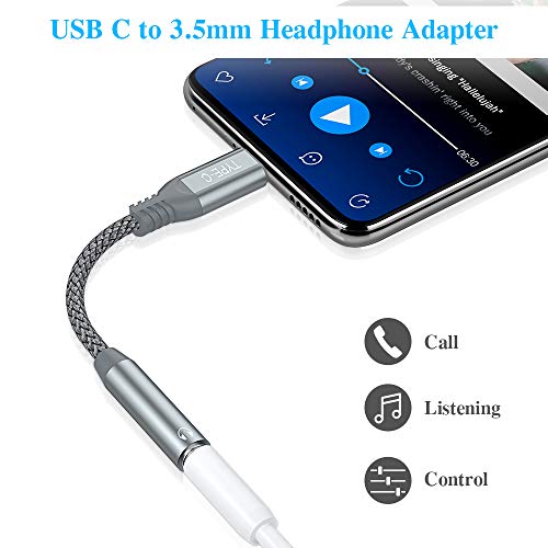 Titacute Usb C Headphone Adapter For Galaxy S23 S22 Ultra A53 A54 Usb C To 3.5Mm Jack Audio Adapter Aux Cable Hi-Res Dac Earphone Dongle For Samsung S21 S20 Z Flip 4 Google Pixel 6 6A 7 Pro 7A Oneplus #TOP1