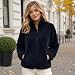Teddyjacke Damen, Teddy Fleecejacke Damen Langarm Flauschige Kuscheljacke Warm Teddyfleece Jacke Ohne Kapuze Plüschjacke Outdoor Winterjacke Große Größen Einfarbig Teddy Jacke mit Reißverschluss
