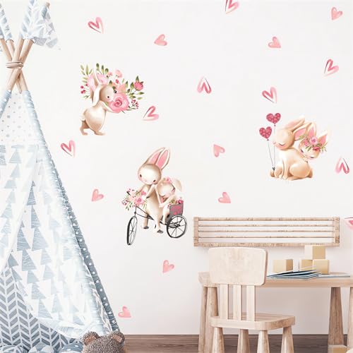 Vinilo decorativo sacinora con diseño de conejo rosa miniatura 5
