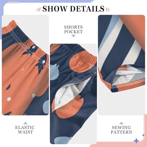 Boys' Pants Leaves Dots Stripe Christmas Long Bottoms Jogger Pants Elastic Waist Trousers with Pockets S-XL4