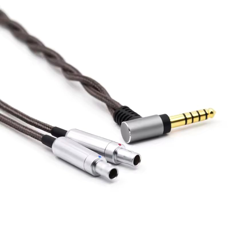 4.4mm 2.5mm 3.5mm 6N OCC Nylon Braided Balanced Cable 4ft Compatible with Senns HD820, HD800, HD800s, Dharma D1000 Headphones