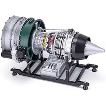 1/8 Turbofan Engine Model That Works, DIY Mechanical Electric Double Rotor Axial Aircraft Jet Engine, Craft Gift for Adult KIT Version/1000+PCS